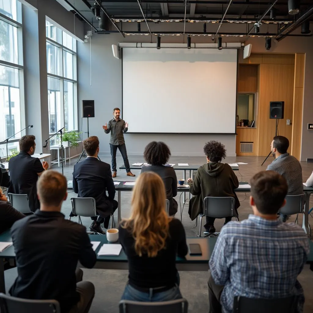 Workshop di public speaking in corso